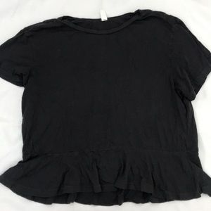 Charcoal Grey Peplum T-Shirt